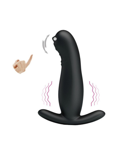 LyBaile Mr.Play Vibrating Tickling Prostate Massager - вибромассажер простаты, 12.7х3 см (чёрный)